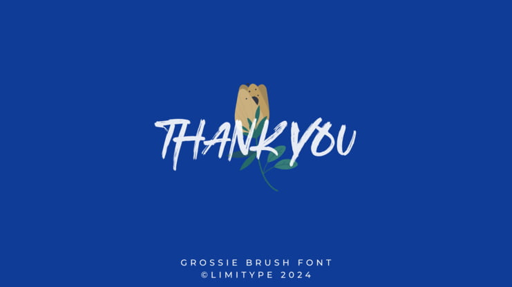 Grossie - Hand drawn brush Font
