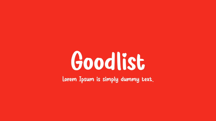 Goodlist Font