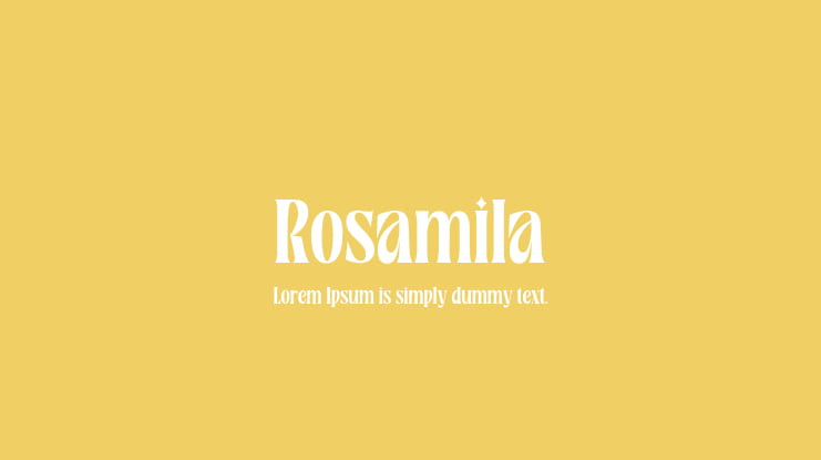Rosamila Font Family