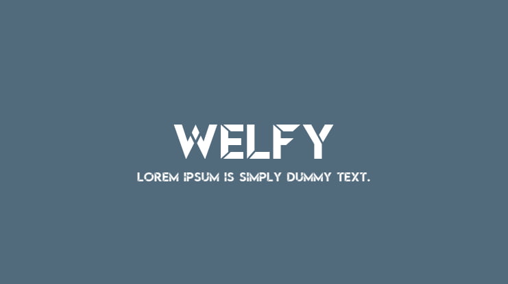 Welfy Font