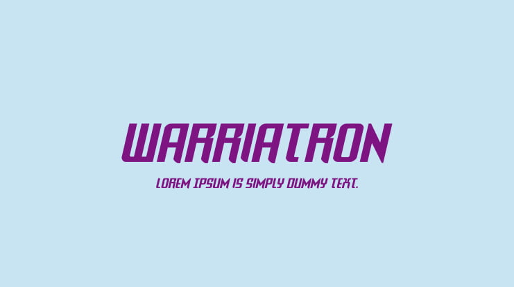 Warriatron Font Family