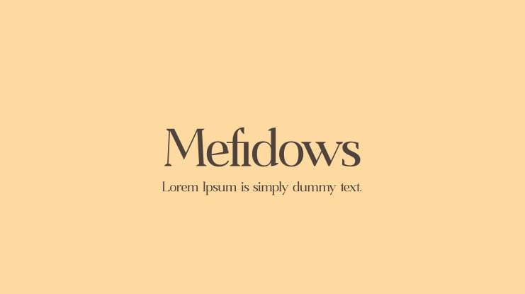 Mefidows Font