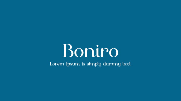 Boniro Font