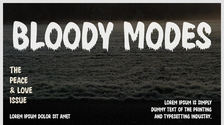 Bloody Modes Font