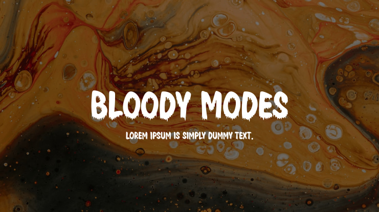 Bloody Modes Font