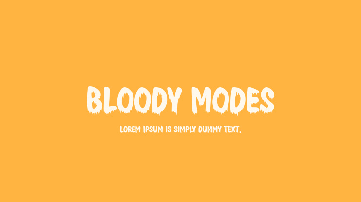 Bloody Modes Font