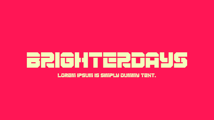 Brighterdays Font