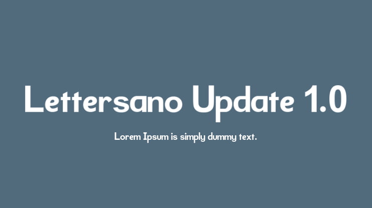 Lettersano Update 1.0 Font