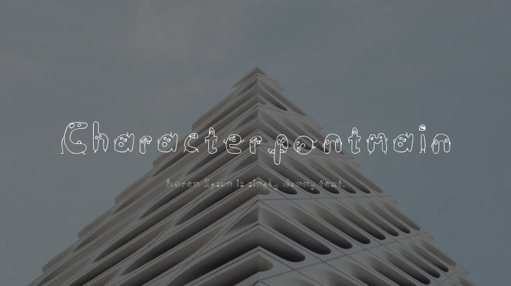 Characterfontmain Font Family