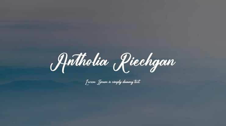 Antholia Riechgan Font