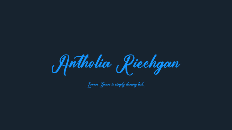 Antholia Riechgan Font