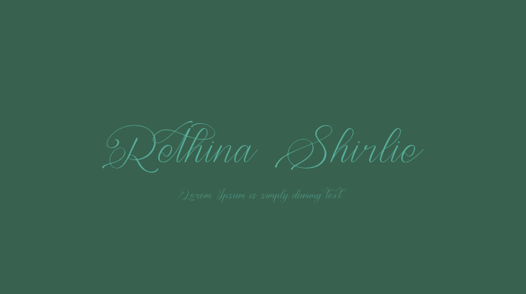 Rethina Shirlie Font