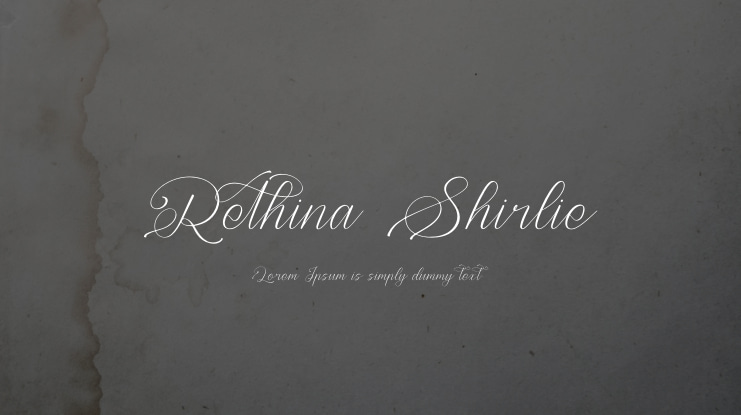 Rethina Shirlie Font