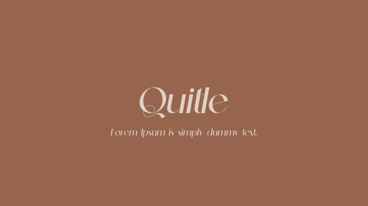 Quitle Font Family