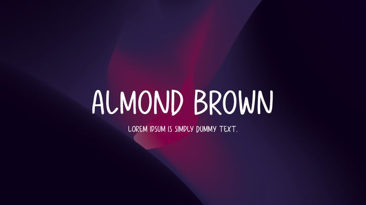 Almond Brown Font