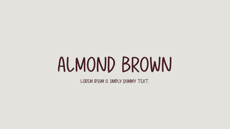 Almond Brown Font