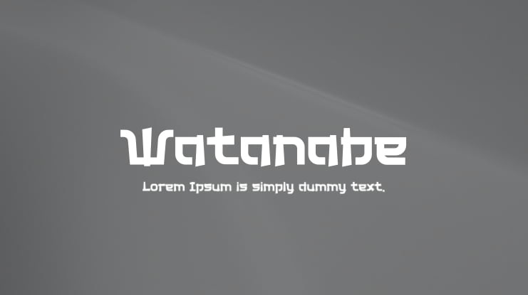Watanabe Font