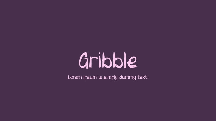Gribble Font