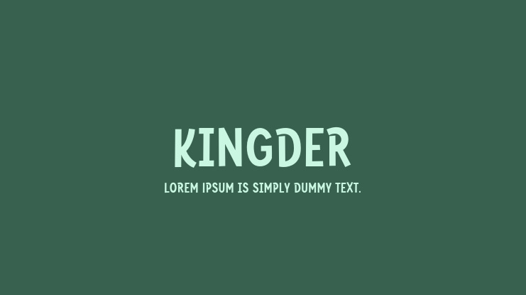 Kingder Font