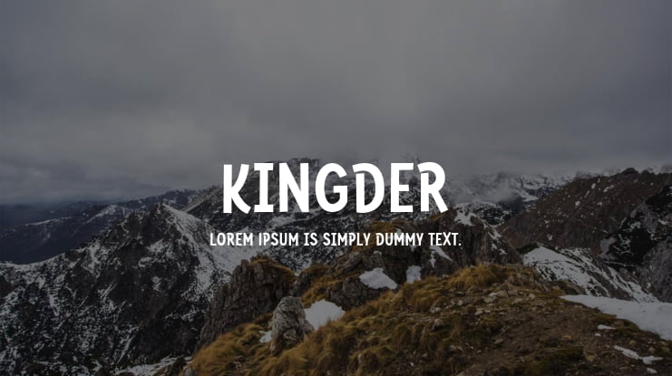 Kingder Font