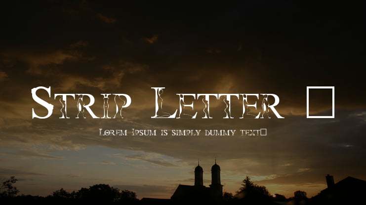 Strip Letter 1 Font