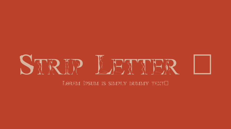 Strip Letter 1 Font