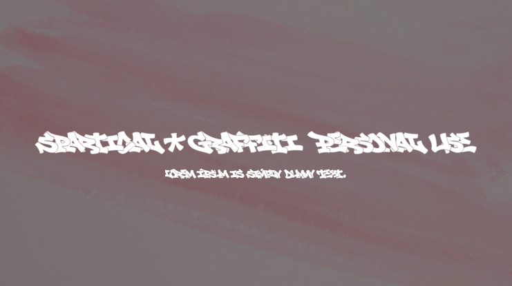 Spartical Graffiti PERSONAL USE Font