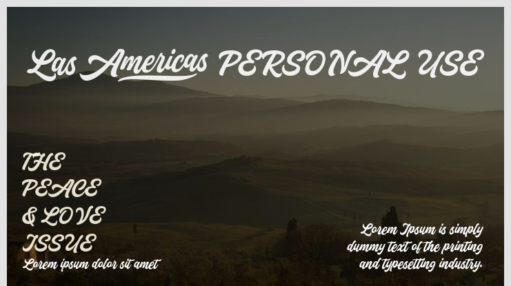 Las Americas PERSONAL USE Font