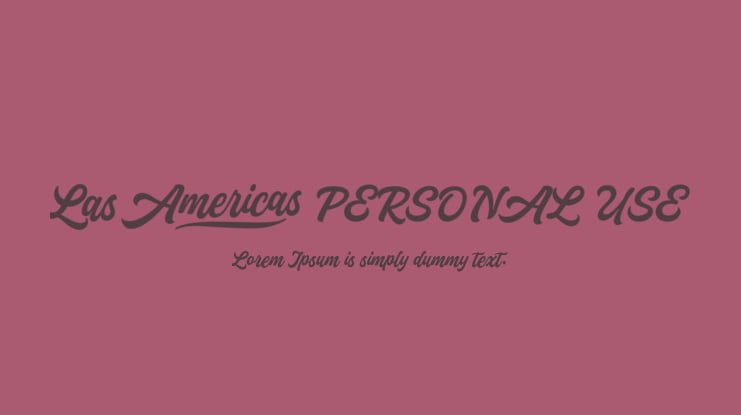 Las Americas PERSONAL USE Font