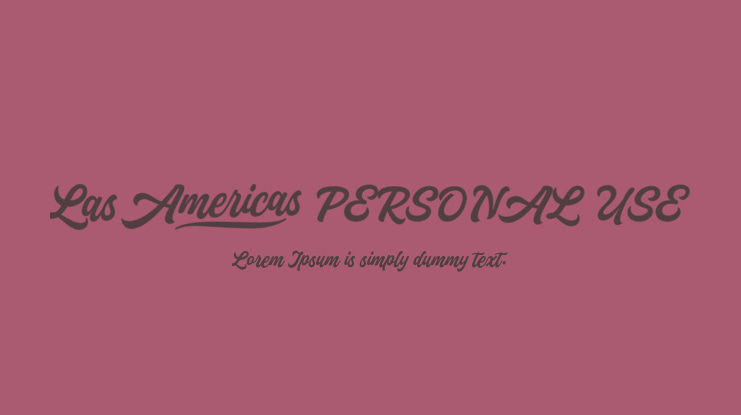 Las Americas PERSONAL USE Font