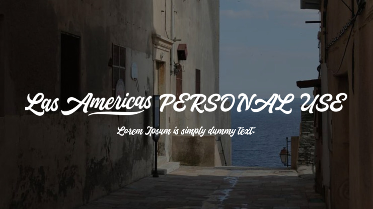 Las Americas PERSONAL USE Font