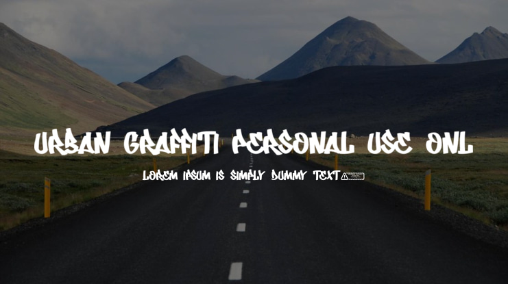 Urban Graffiti PERSONAL USE ONL Font