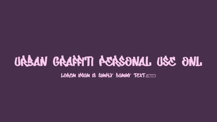 Urban Graffiti PERSONAL USE ONL Font