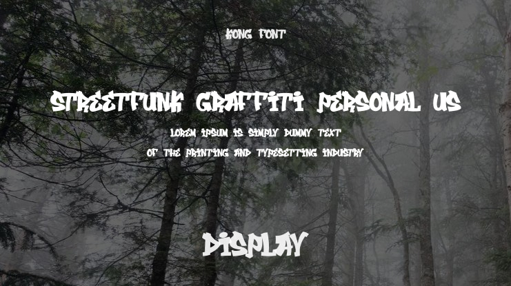 Streetfunk Graffiti PERSONAL US Font