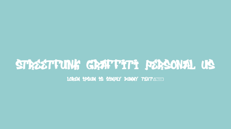 Streetfunk Graffiti PERSONAL US Font