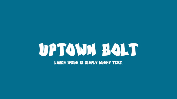 Uptown Bolt Font