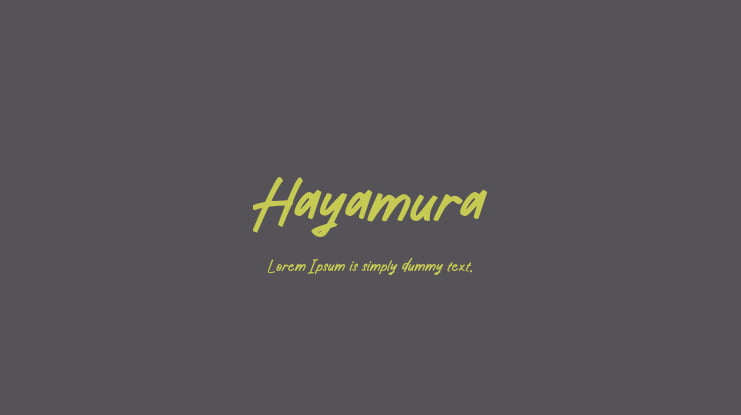 Hayamura Font