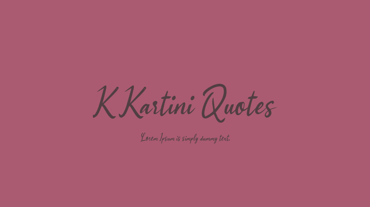 K Kartini Quotes Font