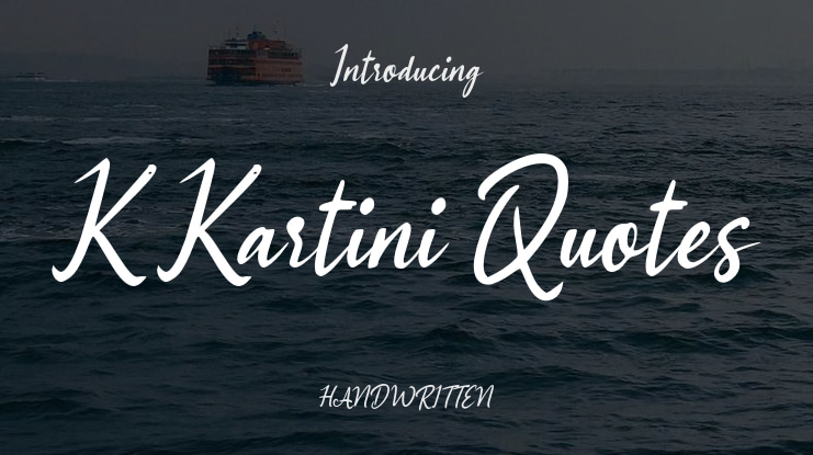 K Kartini Quotes Font