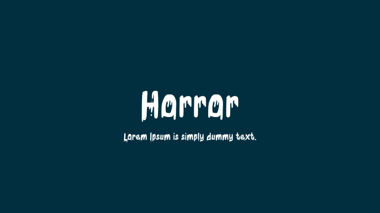 Horror Font
