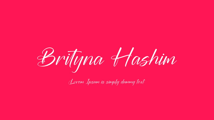 Brityna Hashim Font