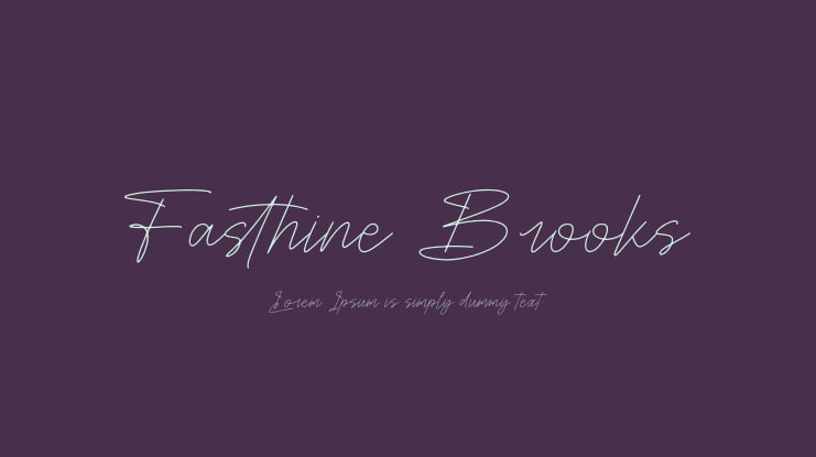 Fasthine Brooks Font