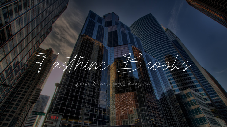 Fasthine Brooks Font