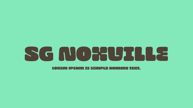 SG Noxville Font