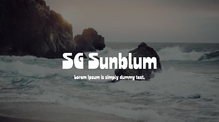 SG Sunblum Font