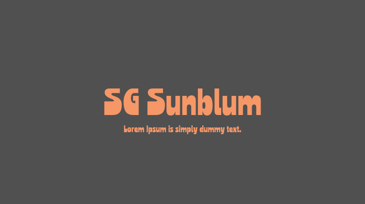 SG Sunblum Font