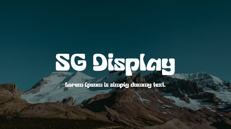 SG Display Font Family