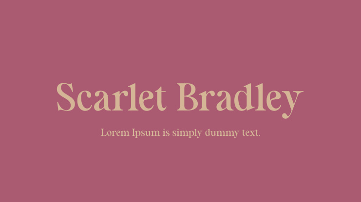 Scarlet Bradley Font Family