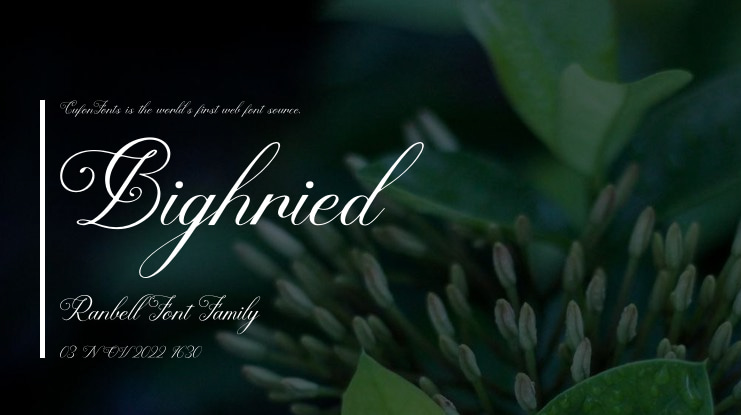 Bighried Ranbell Font