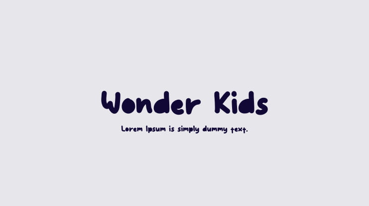 Wonder Kids Font